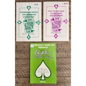 Lot of 3 Vintage Bridge Card Game Strategy Paperback Books Introduction Hoyle